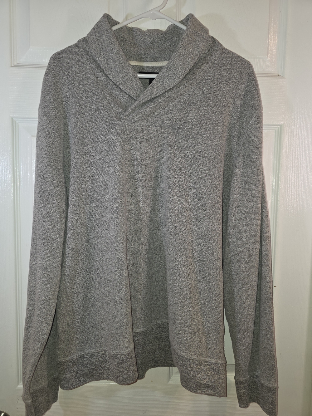 Banana Republic Mens Gray Heather Shawl Collar Pullover Sweater Size XL